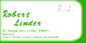 robert linder business card
