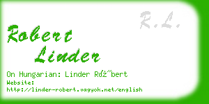 robert linder business card